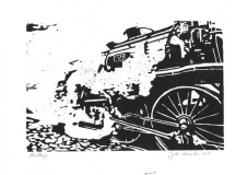 Nördlingen, 2019, Linolschnitt auf Karton, 21 x 29,7 cm