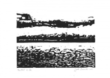 Fernsicht, 2019, Linolschnitt auf Karton, 21 x 29,7 cm