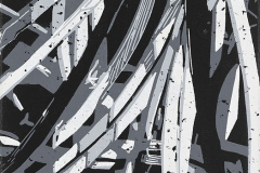 Robolt, 2021, Linolschnitt auf Leinwand, 40x30 cm